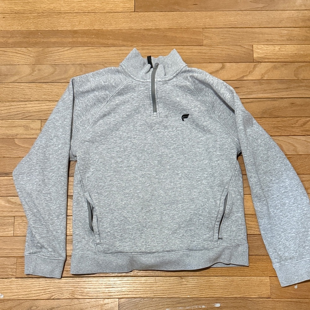 Men's Gray Quarter-Zip Sweatshirt